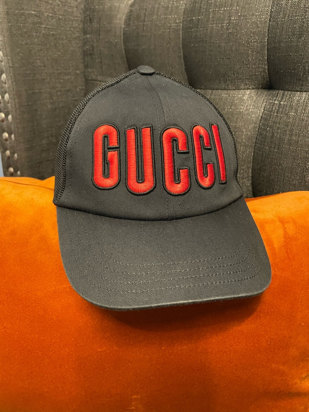 Gucci Embroidered Logo Baseball Cap